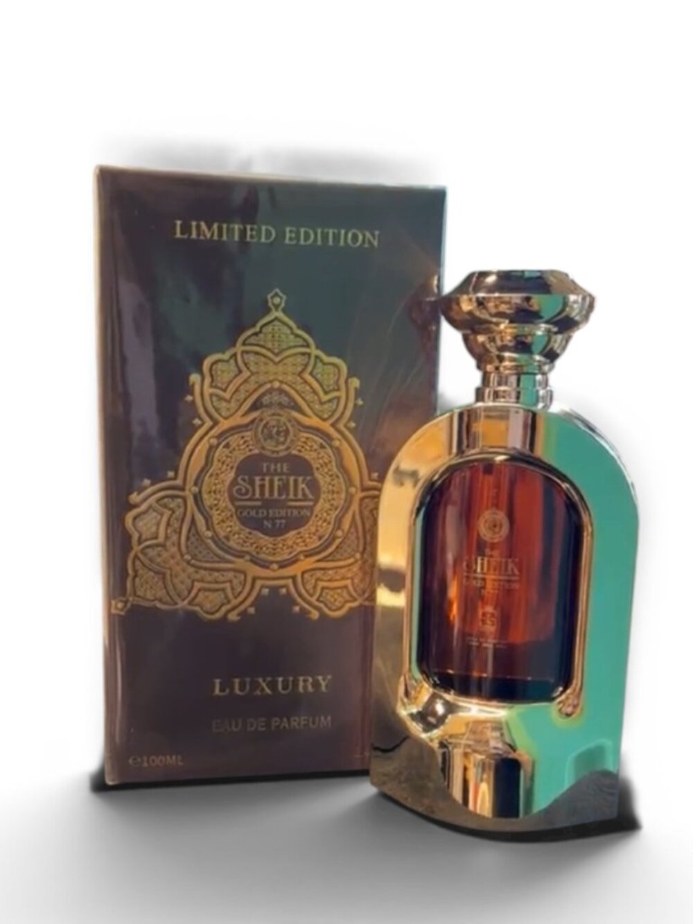 Khalis The Sheik N.77 Luxury Gold Edition Cologne for Men 3.4 Oz